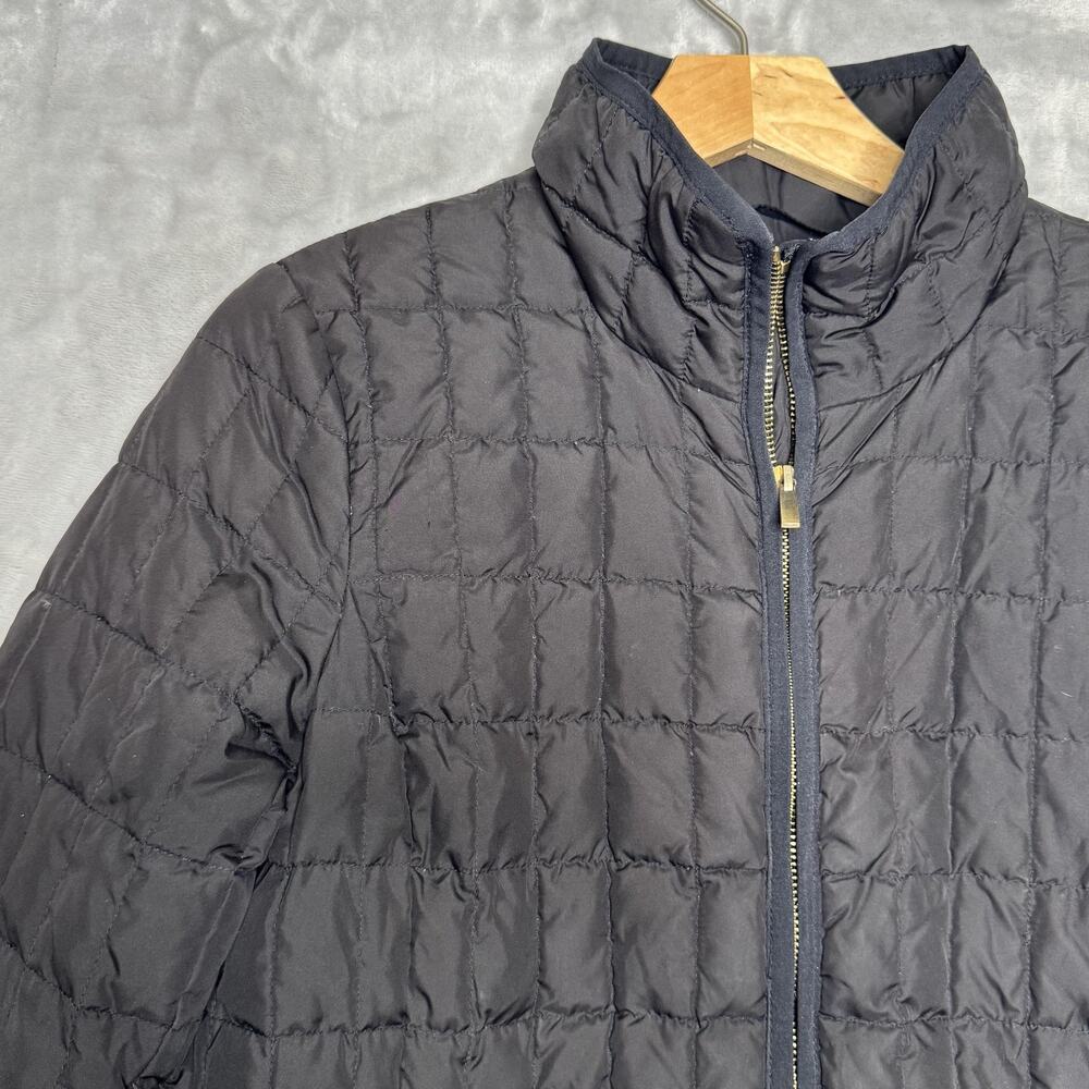 J.Crew Jacket Womens Small Black Quilted Down Puffer Stand Collar Style 97326